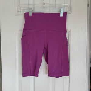 Lululemon high rise biker shorts